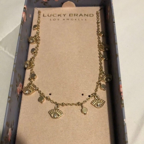Lucky brand necklace with eye charms - Picture 1 of 5
